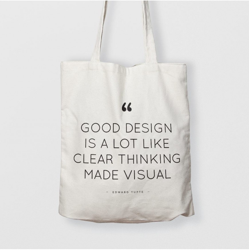 Good design is a lot like clear thinking made visual - Çanta
