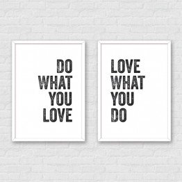 Do what you love - Love what you do - İkili Poster