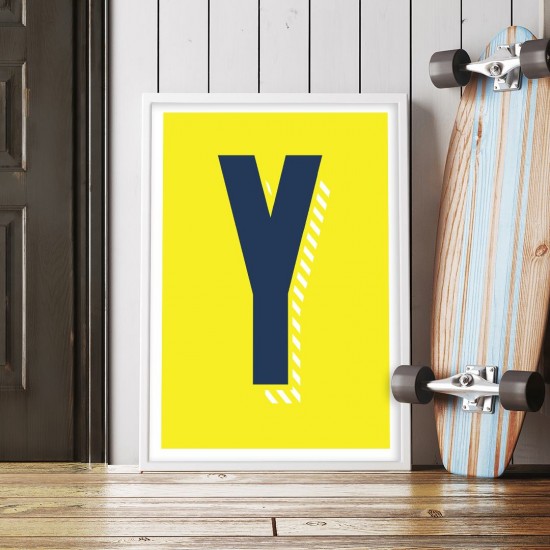 Y Harfi - Sarı zemin - Poster