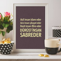 Dürüst insan sabreder - Poster