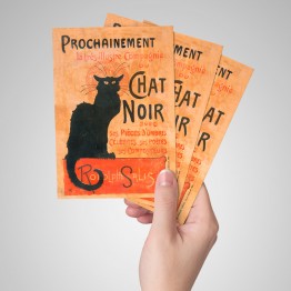 Le chat noir - Kartpostal
